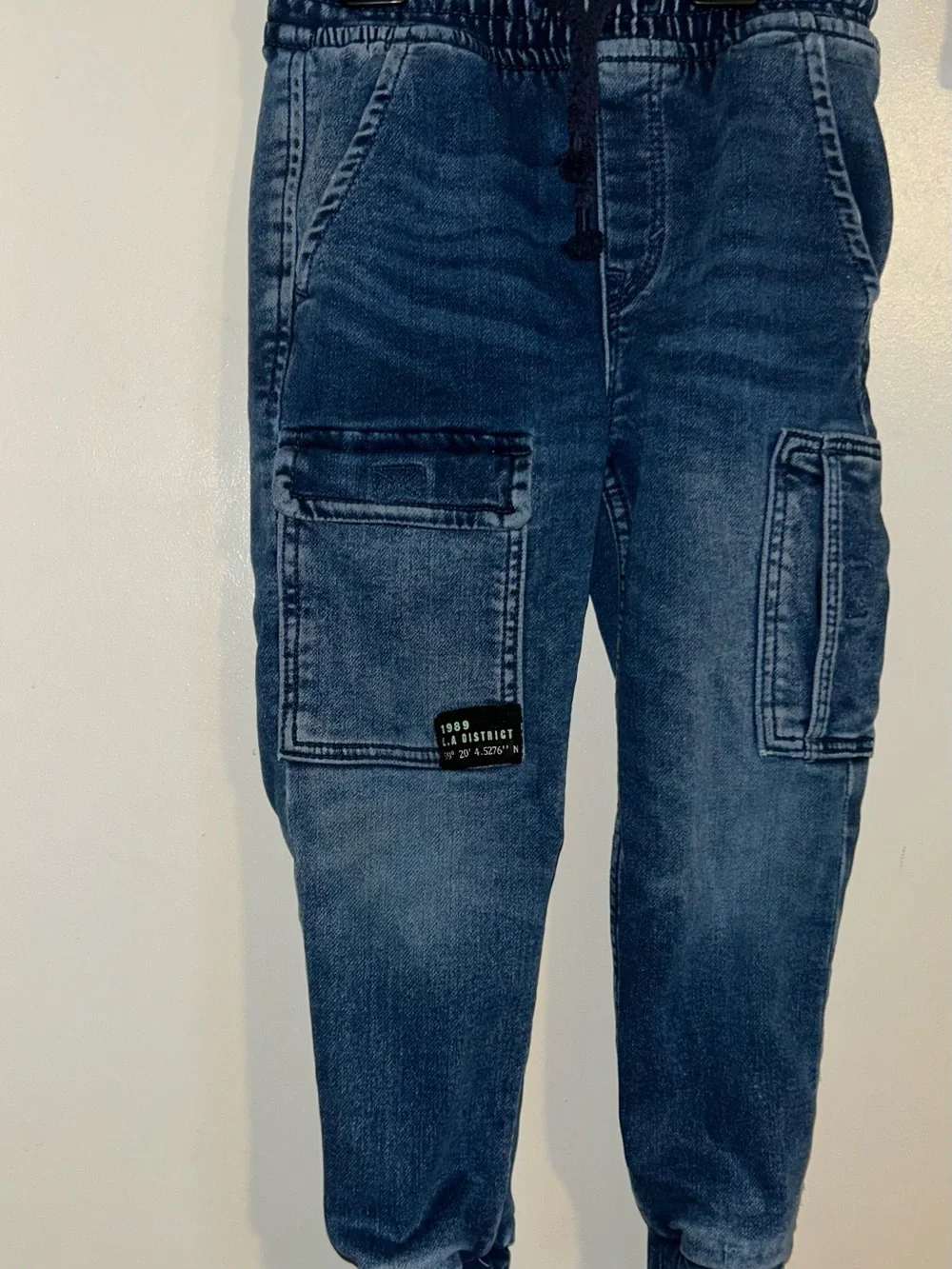 Toddler Boys Blue Cargo Jogger Pants - Unbranded